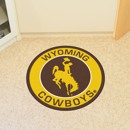 Wyoming Cowboys Roundel Rug - 27in. Diameter