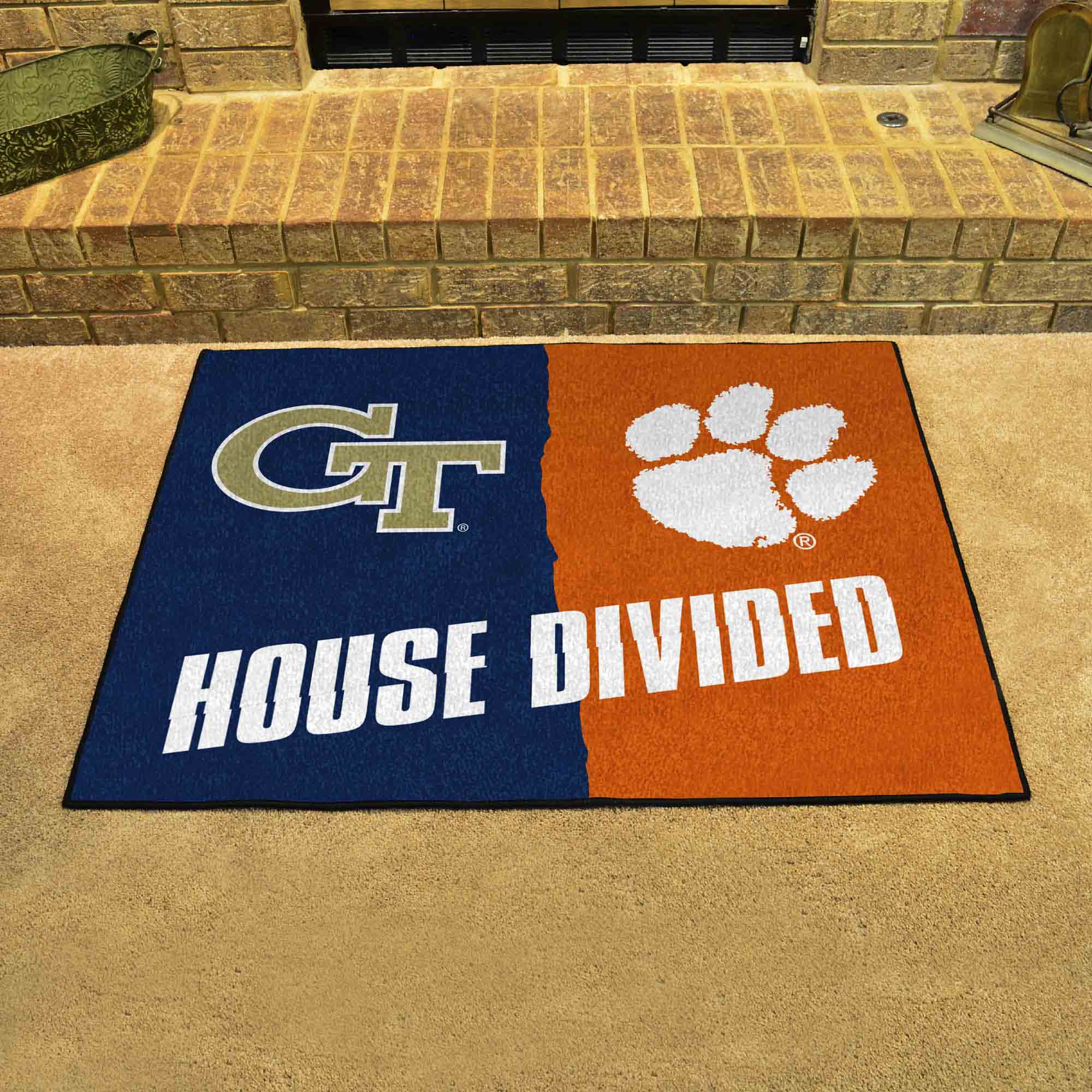 House Divided - Georgia Tech / Clemson House Divided House Divided Rug - 34 in. x 42.5 in. - House Divided - Georgia Tech / Clemson