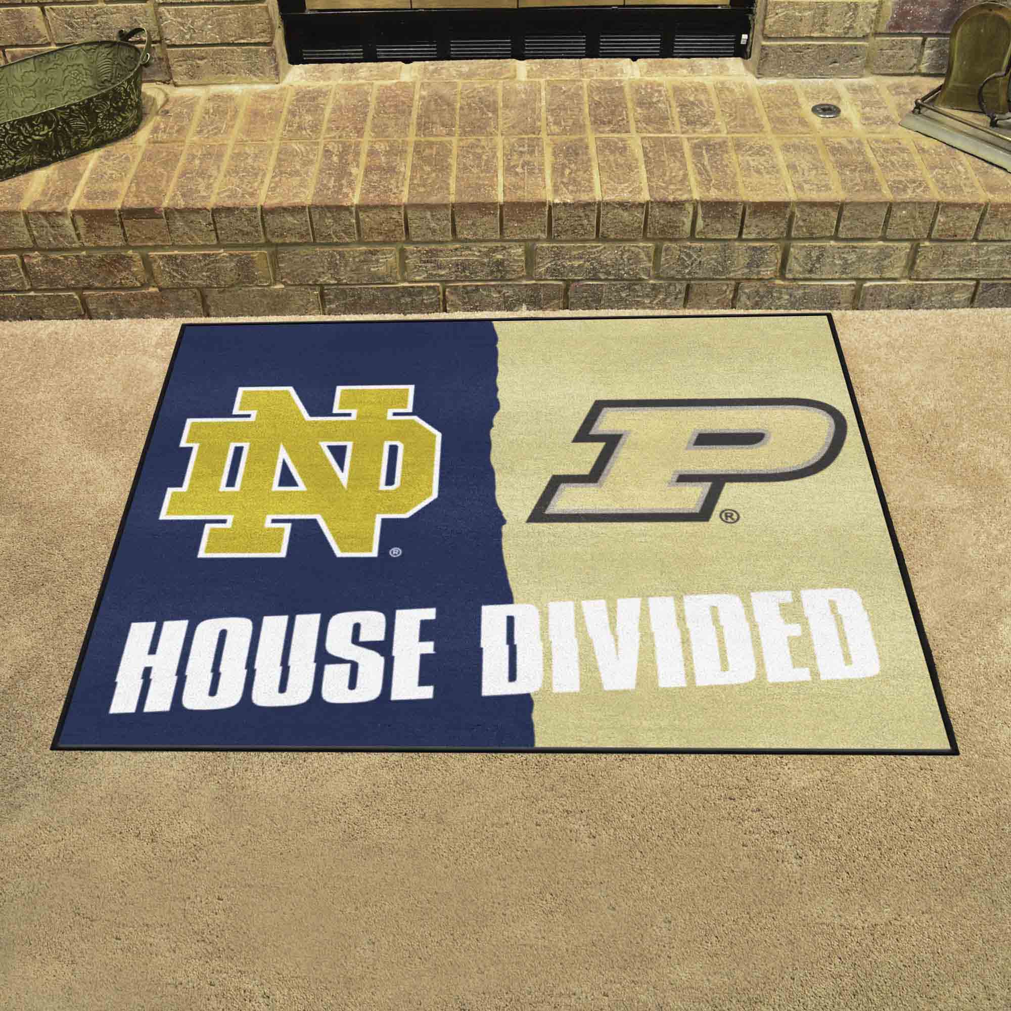 House Divided - Notre Dame / Purdue House Divided House Divided Rug - 34 in. x 42.5 in. - House Divided - Notre Dame / Purdue