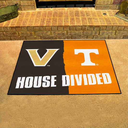 House Divided - Vanderbilt / Tennessee House Divided House Divided Rug - 34 in. x 42.5 in. - House Divided - Vanderbilt / Tennessee