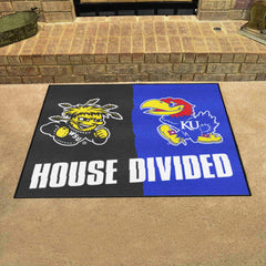 House Divided - Wichita State / Kansas House Divided House Divided Rug - 34 in. x 42.5 in. - House Divided - Wichita State / Kansas