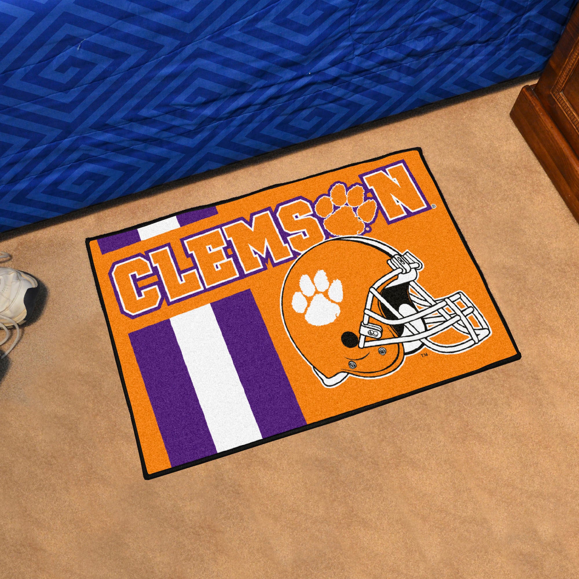 Clemson Tigers Starter Mat Accent Rug - 19in. x 30in., Unifrom Design - Clemson