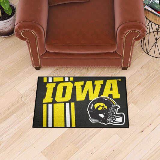 Iowa Hawkeyes Starter Mat Accent Rug - 19in. x 30in., Unifrom Design