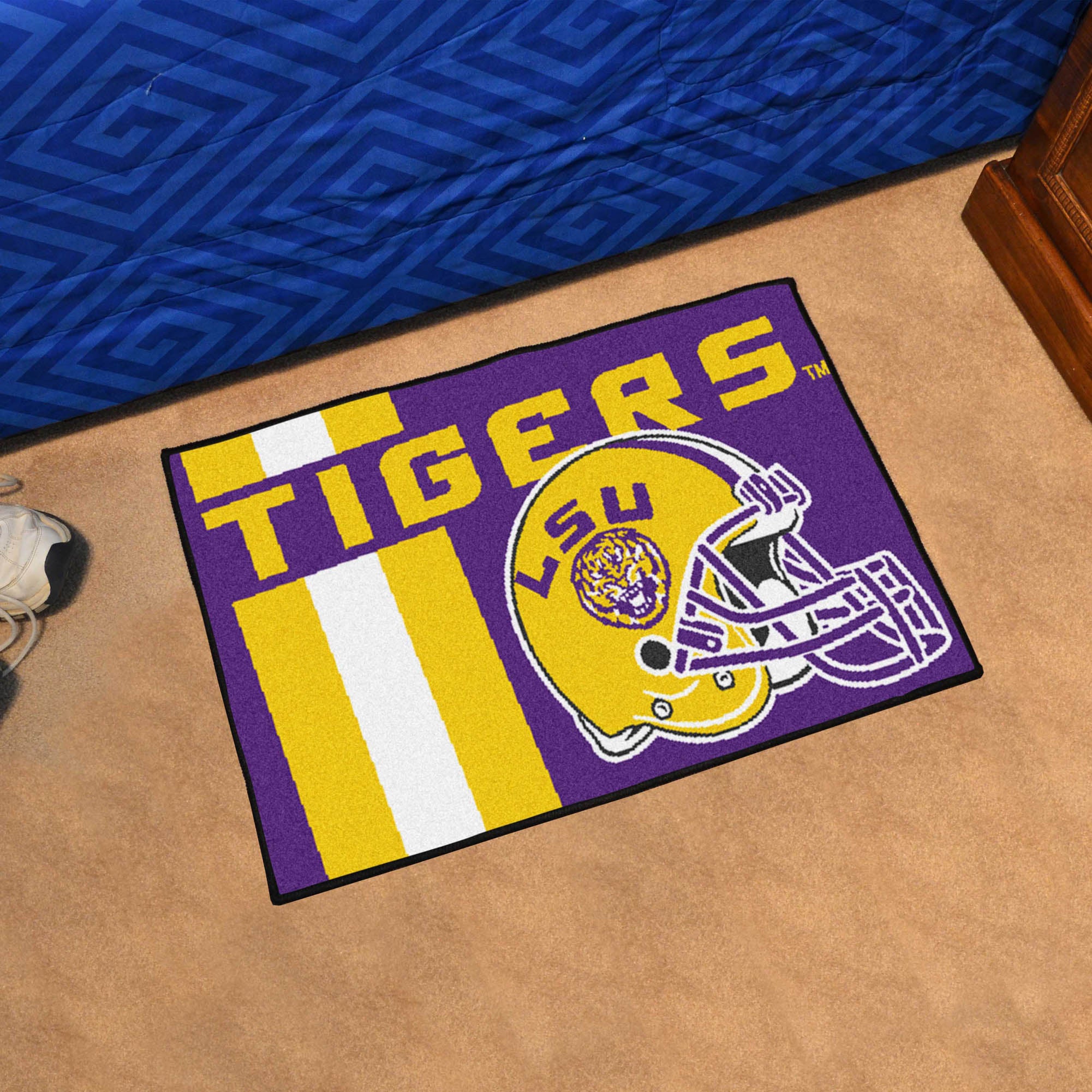 LSU Tigers Starter Mat Accent Rug - 19in. x 30in., Unifrom Design