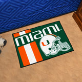 Miami Hurricanes Starter Mat Accent Rug - 19in. x 30in., Unifrom Design