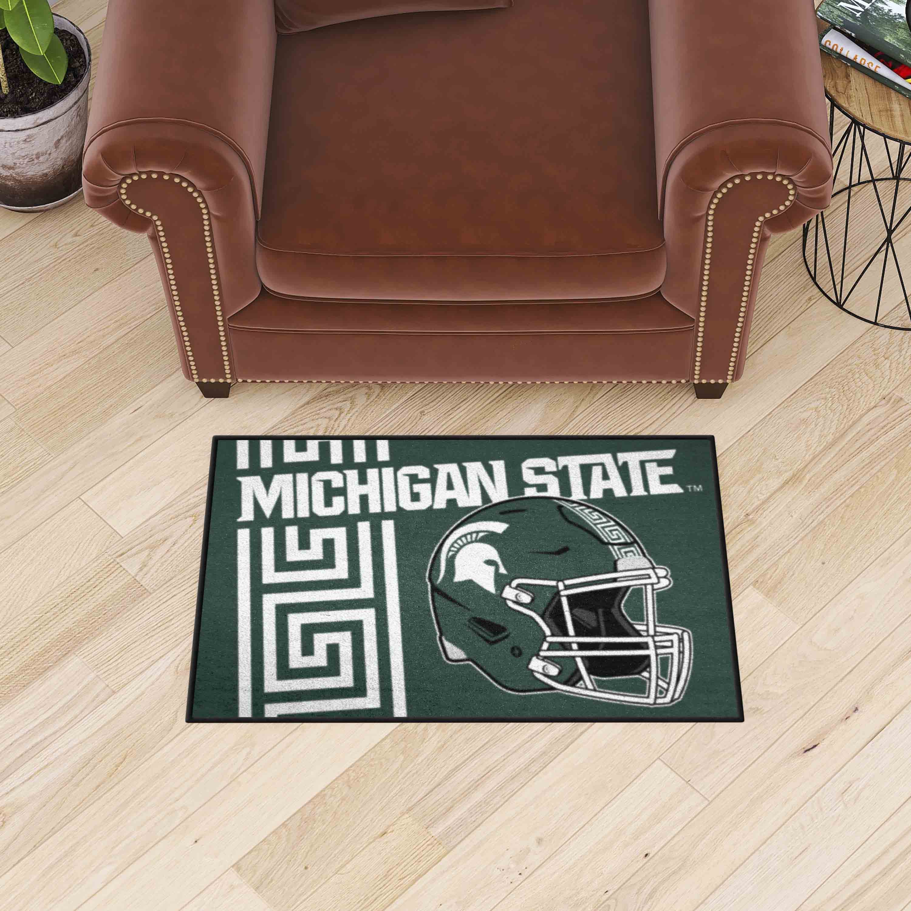 Michigan State Spartans Starter Mat Accent Rug - 19in. x 30in., Unifrom Design