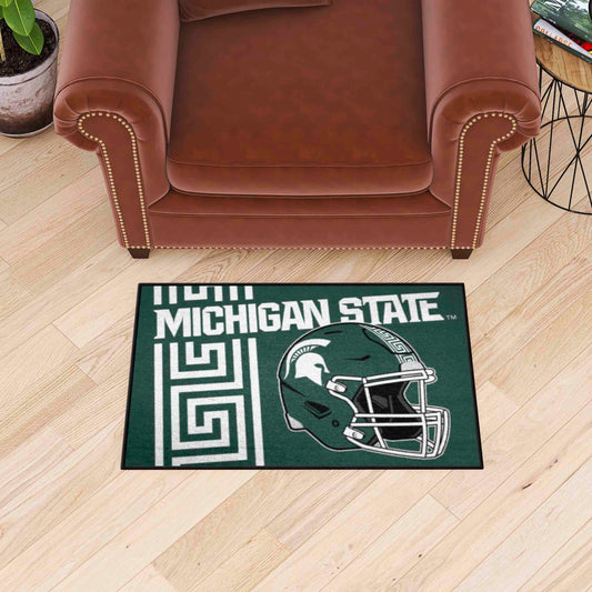 Michigan State Spartans Starter Mat Accent Rug - 19in. x 30in., Unifrom Design