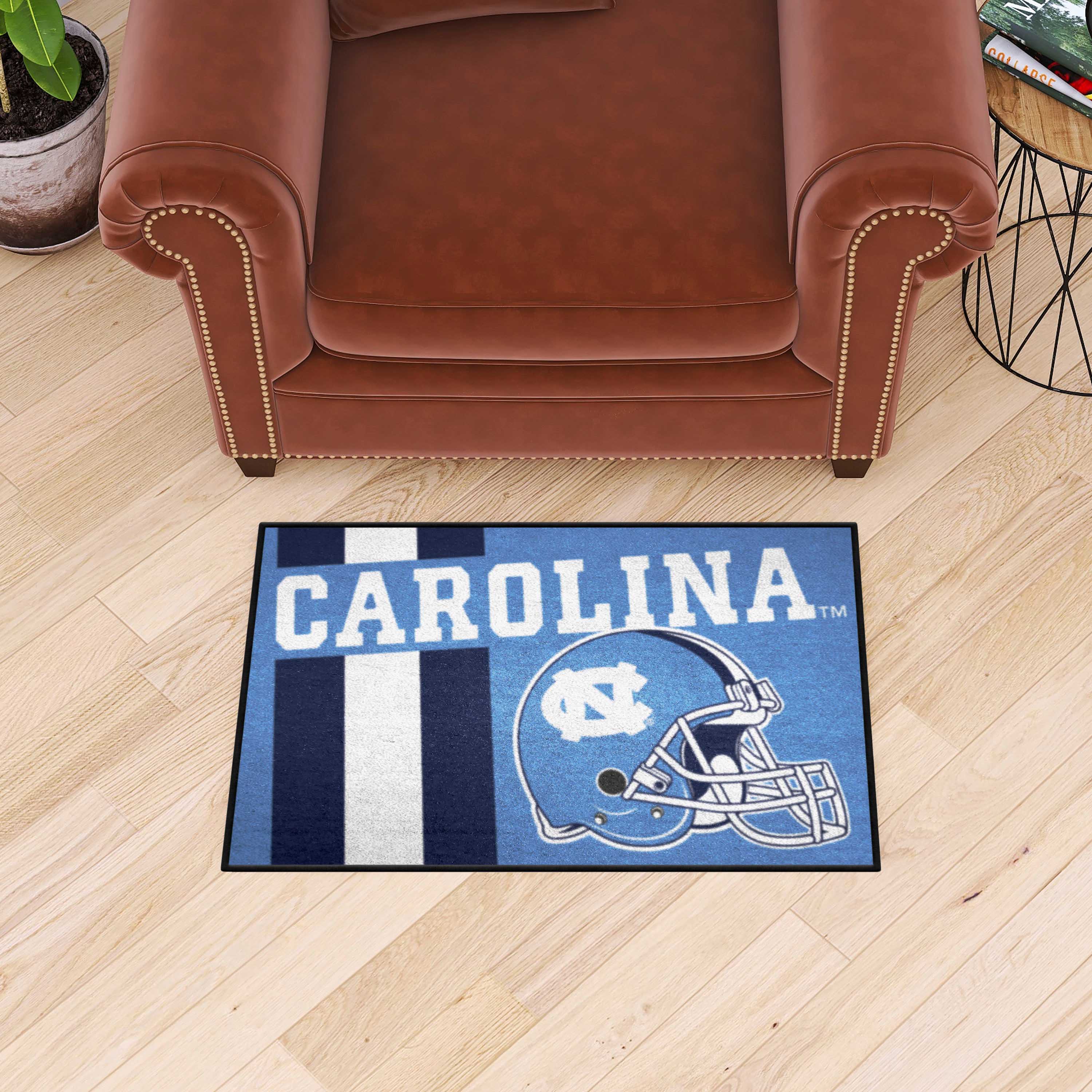 North Carolina Tar Heels Starter Mat Accent Rug - 19in. x 30in., Unifrom Design