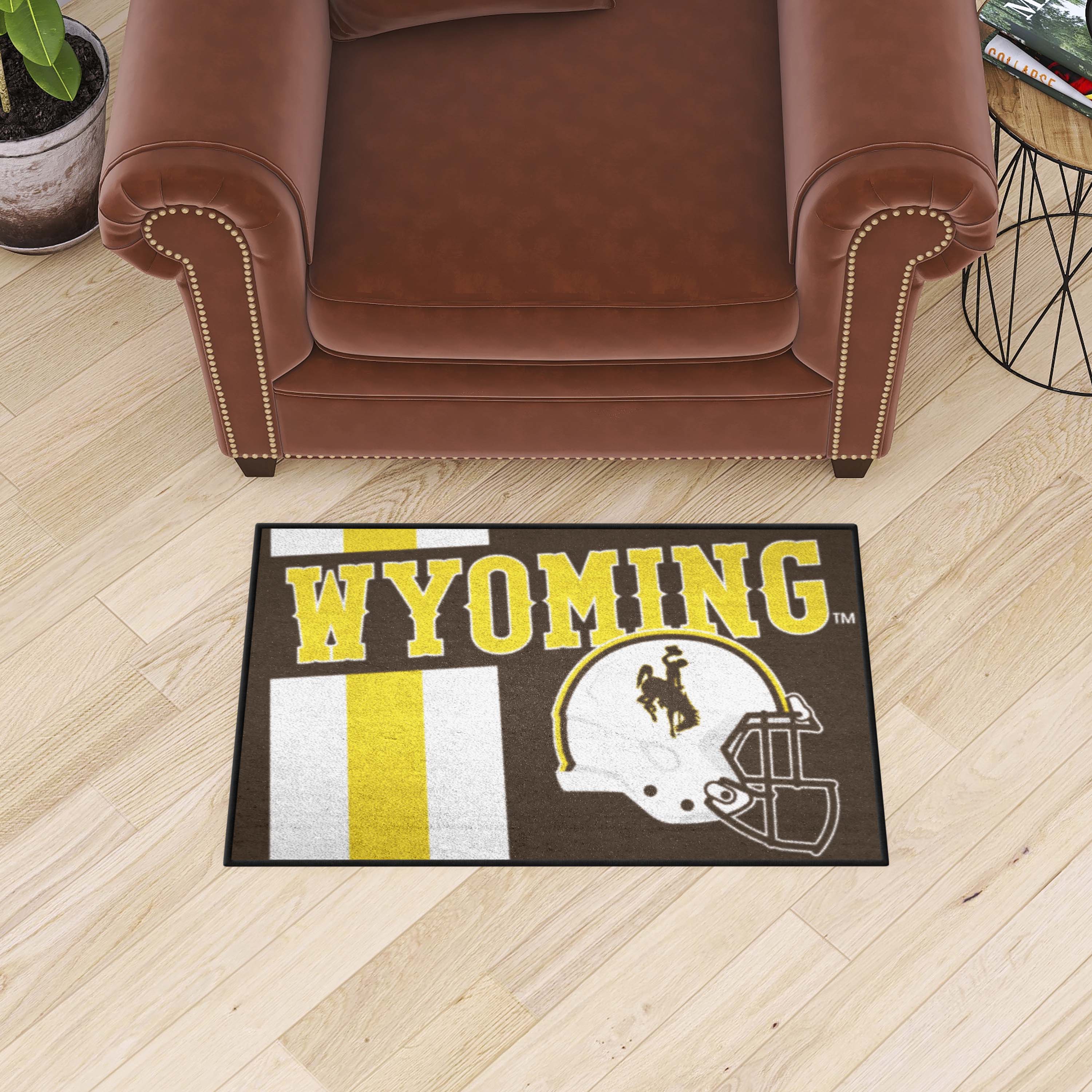 Wyoming Cowboys Starter Mat Accent Rug - 19in. x 30in., Unifrom Design