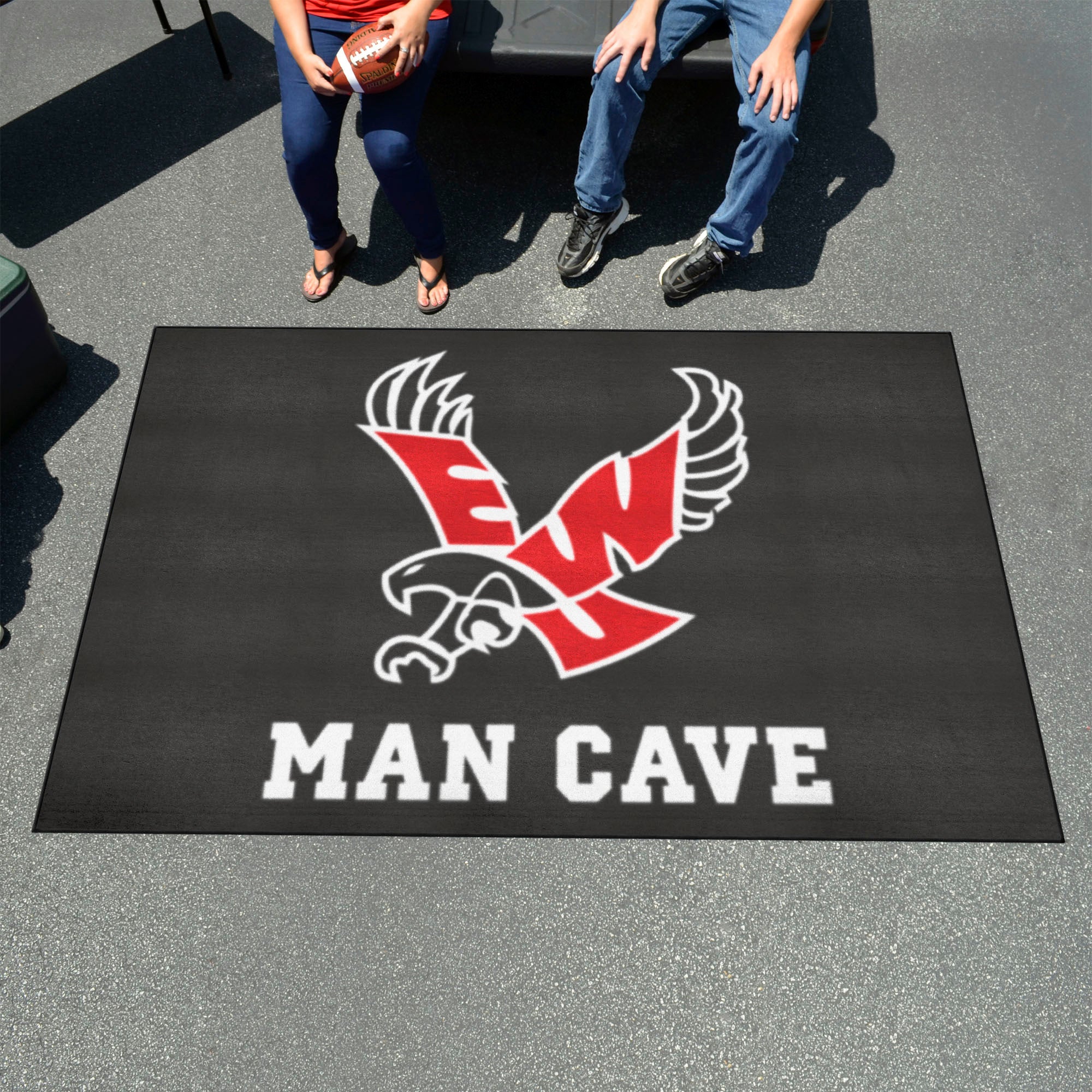 Eastern Washington Eagles Man Cave Ulti-Mat Rug - 5ft. x 8ft., Black