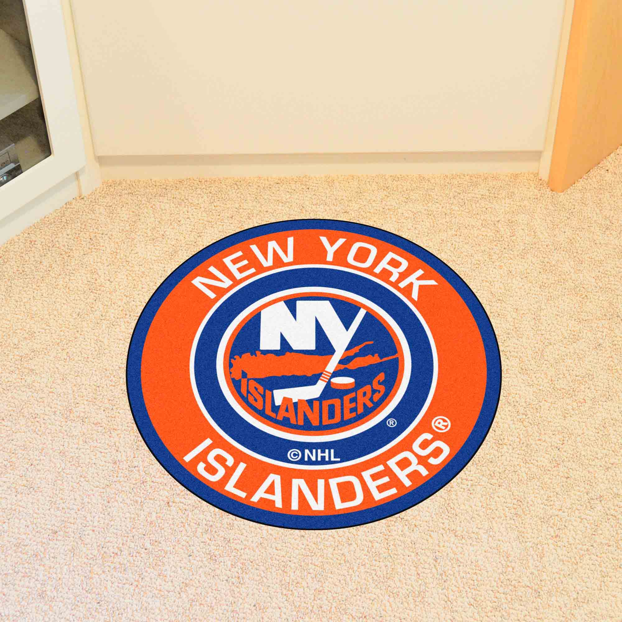 New York Islanders Roundel Rug - 27in. Diameter