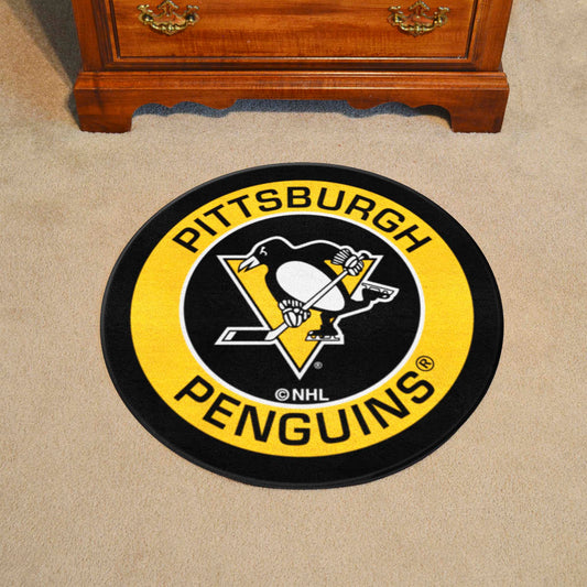 Pittsburgh Penguins Roundel Rug - 27in. Diameter