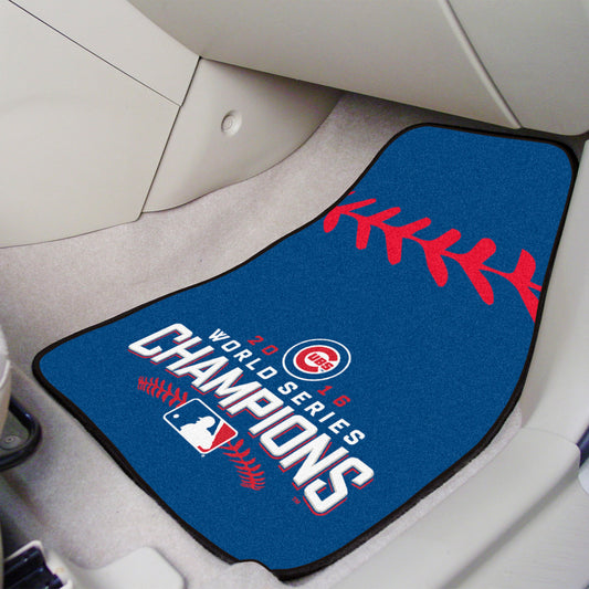 Chicago Cubs 2016 World Series Champions Front Carpet Car Mat Set - 2 Pieces - Chicago Cubs