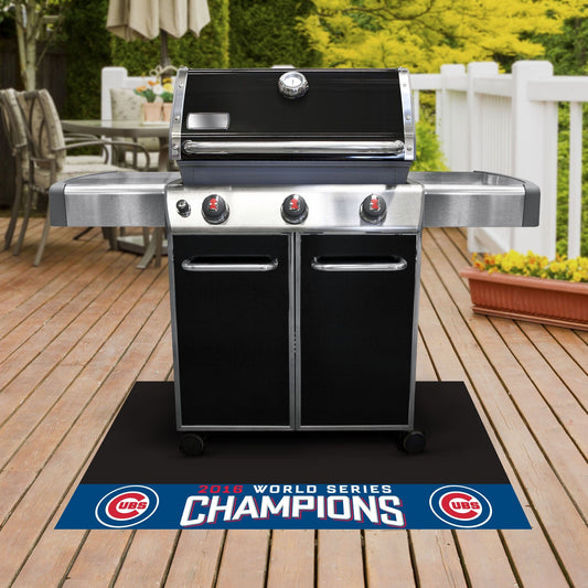 Chicago Cubs 2016 World Series Champions Vinyl Grill Mat - 26in. x 42in. - Chicago Cubs