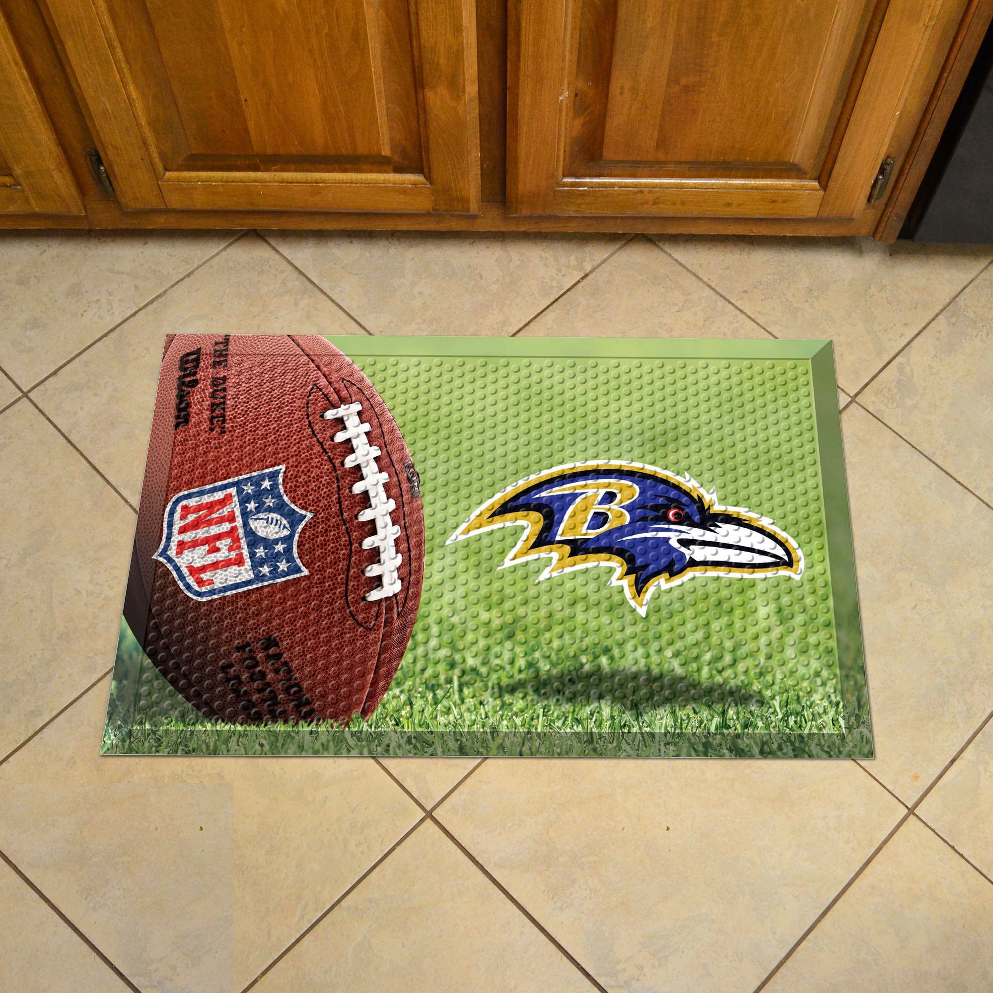 Baltimore Ravens Rubber Scraper Door Mat - Baltimore Ravens