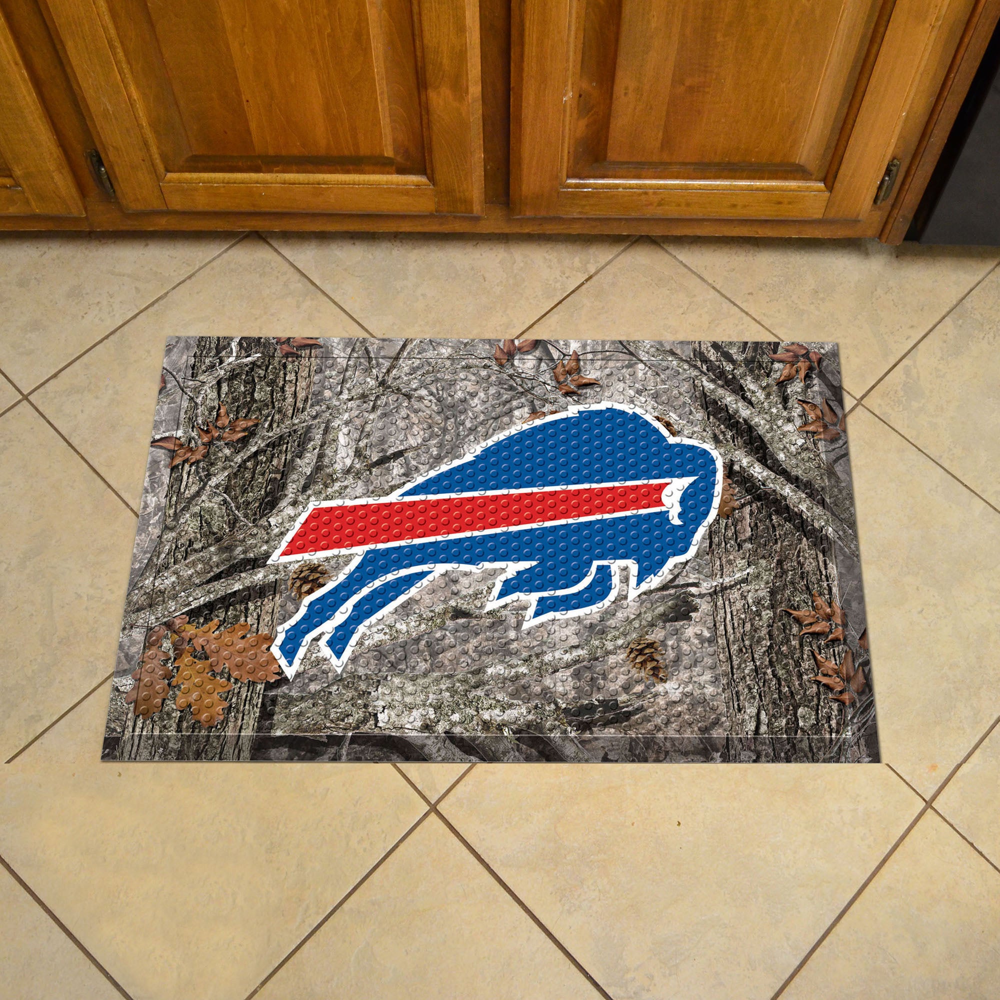 Buffalo Bills Rubber Scraper Door Mat Camo - Buffalo Bills