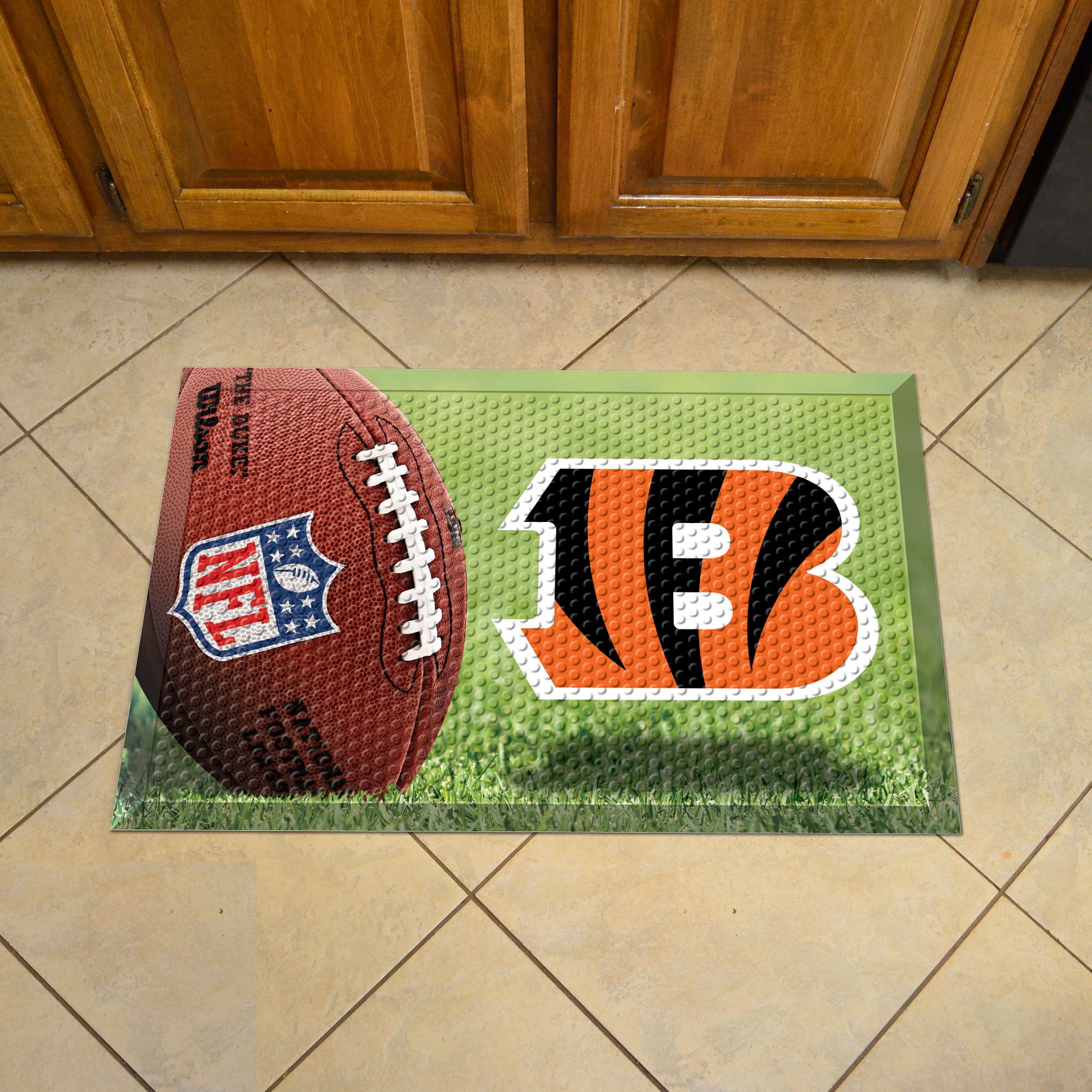 Cincinnati Bengals Rubber Scraper Door Mat