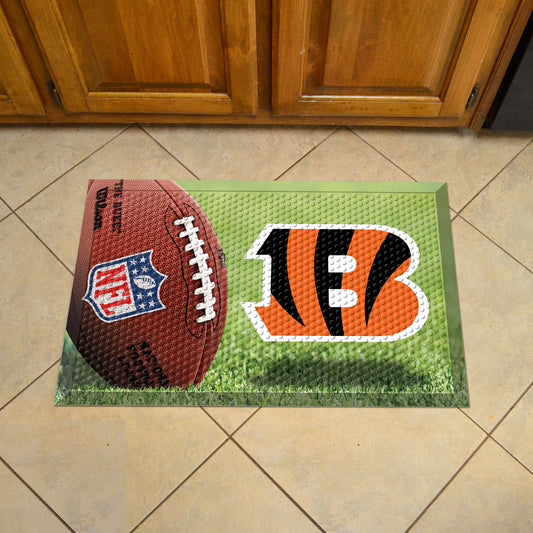 Cincinnati Bengals Rubber Scraper Door Mat