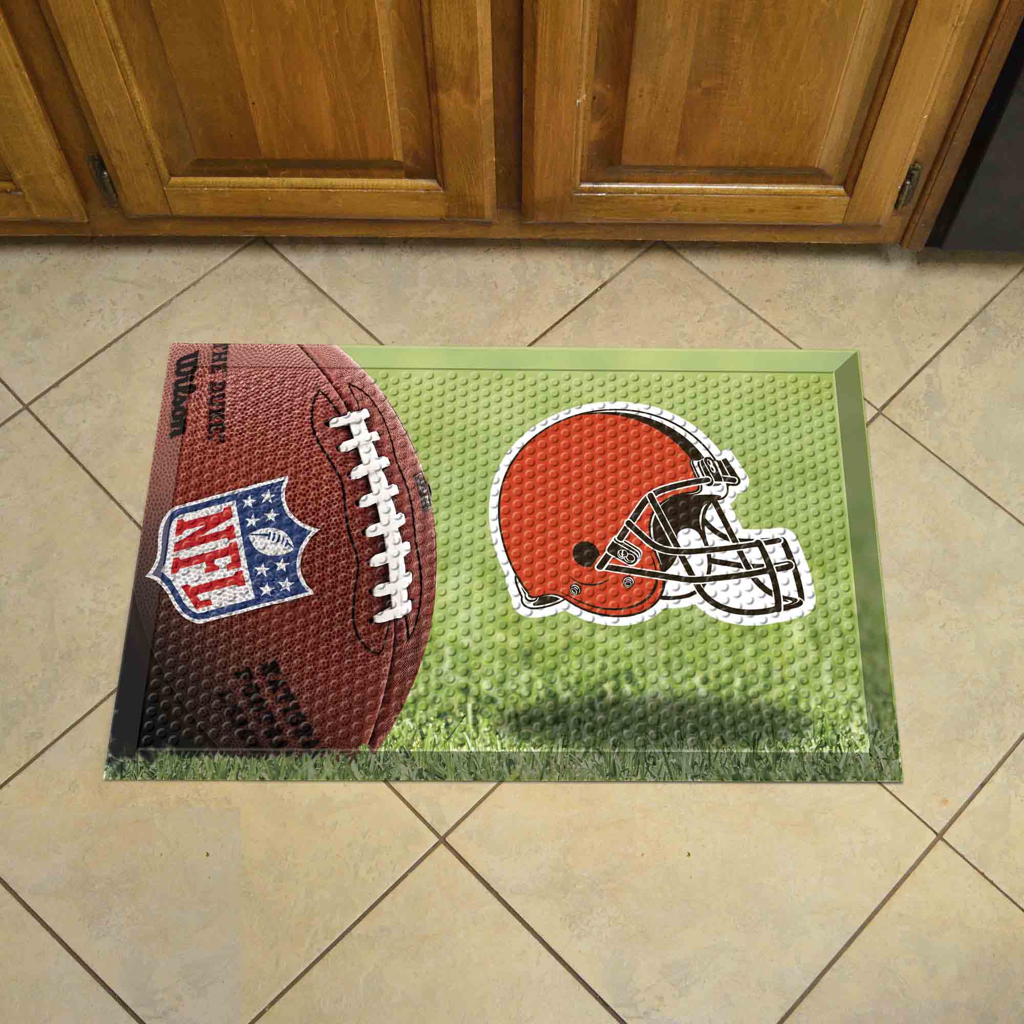 Cleveland Browns Rubber Scraper Door Mat - Cleveland Browns