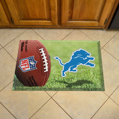 Detroit Lions Rubber Scraper Door Mat