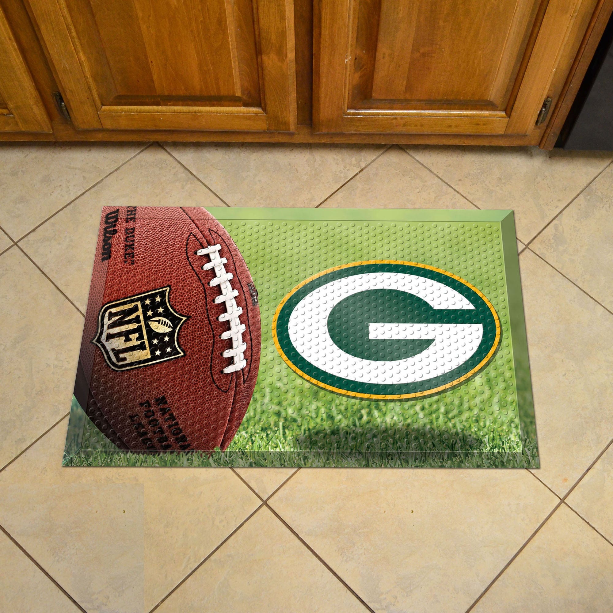 Green Bay Packers Rubber Scraper Door Mat - Green Bay Packers