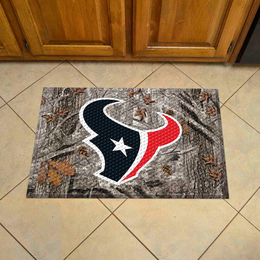 Houston Texans Rubber Scraper Door Mat Camo