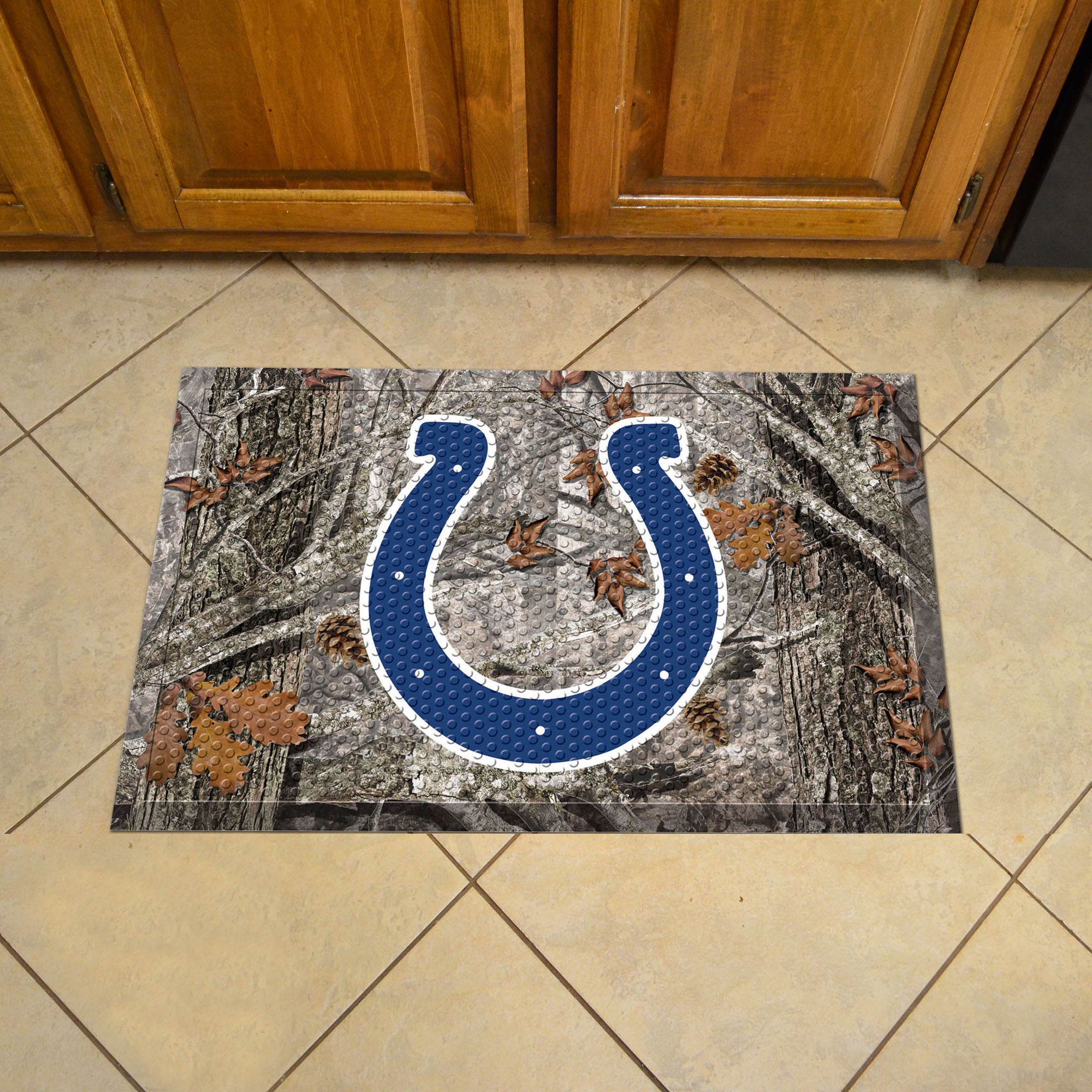 Indianapolis Colts Rubber Scraper Door Mat Camo