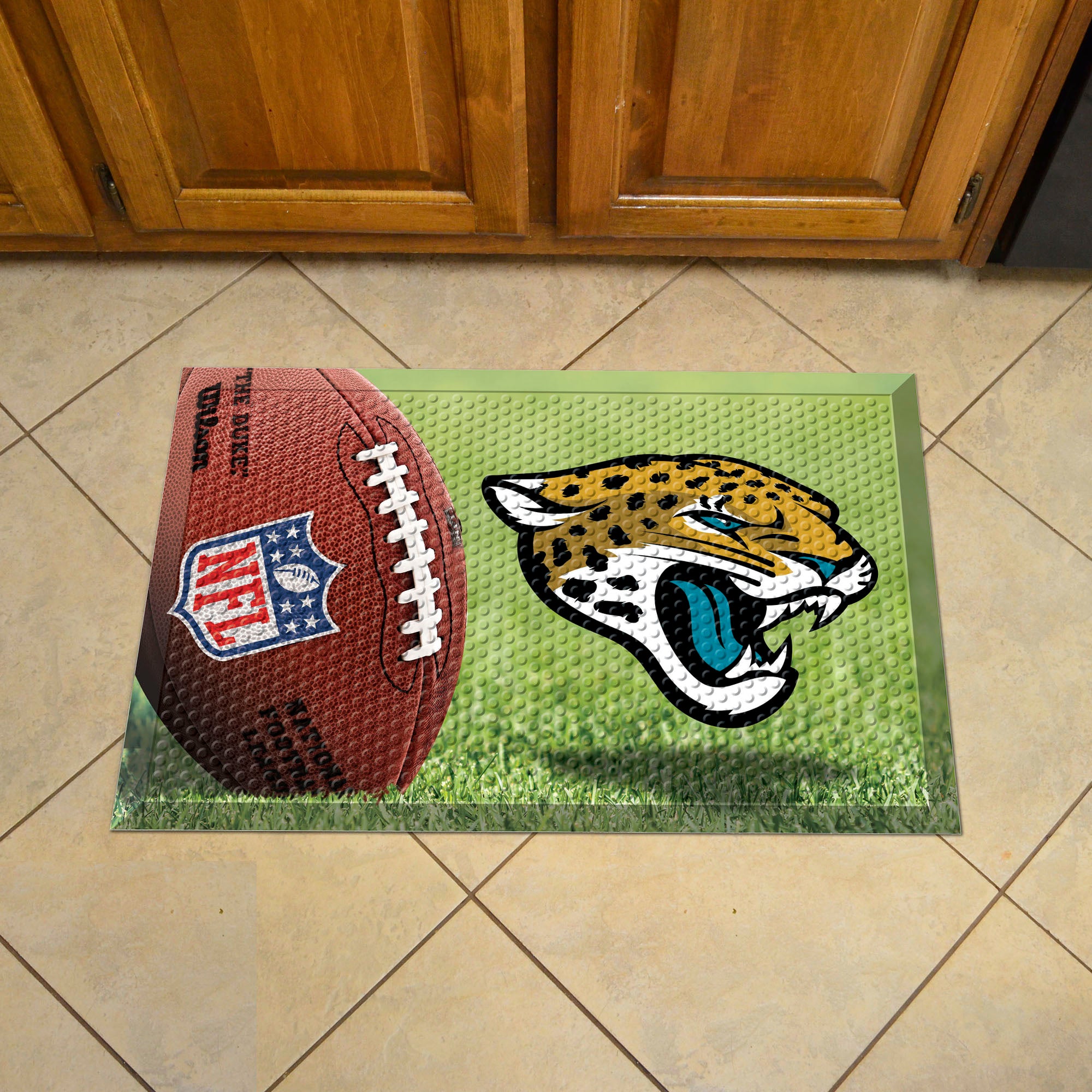 Jacksonville Jaguars Rubber Scraper Door Mat