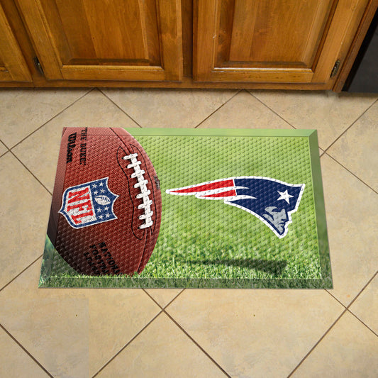 New England Patriots Rubber Scraper Door Mat - New England Patriots