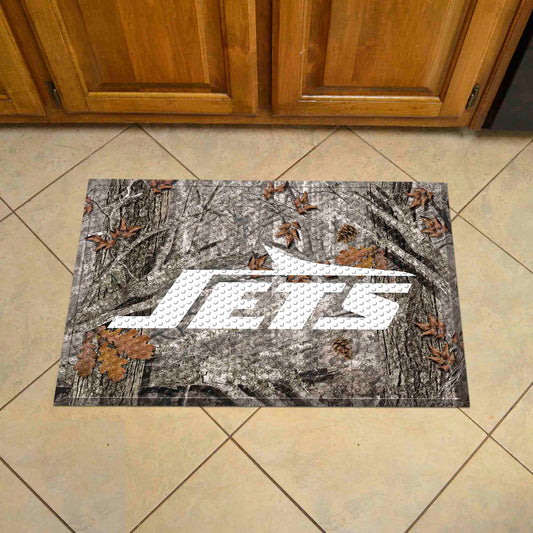 New York Jets Rubber Scraper Door Mat Camo - New York Jets