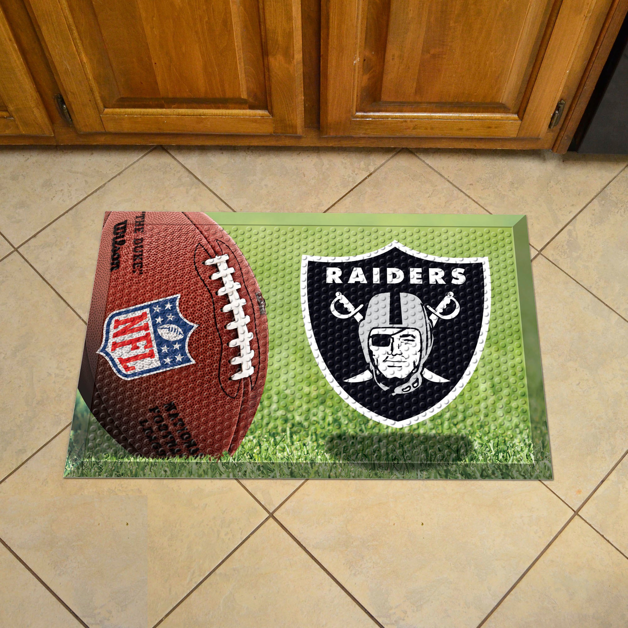 Las Vegas Raiders Rubber Scraper Door Mat