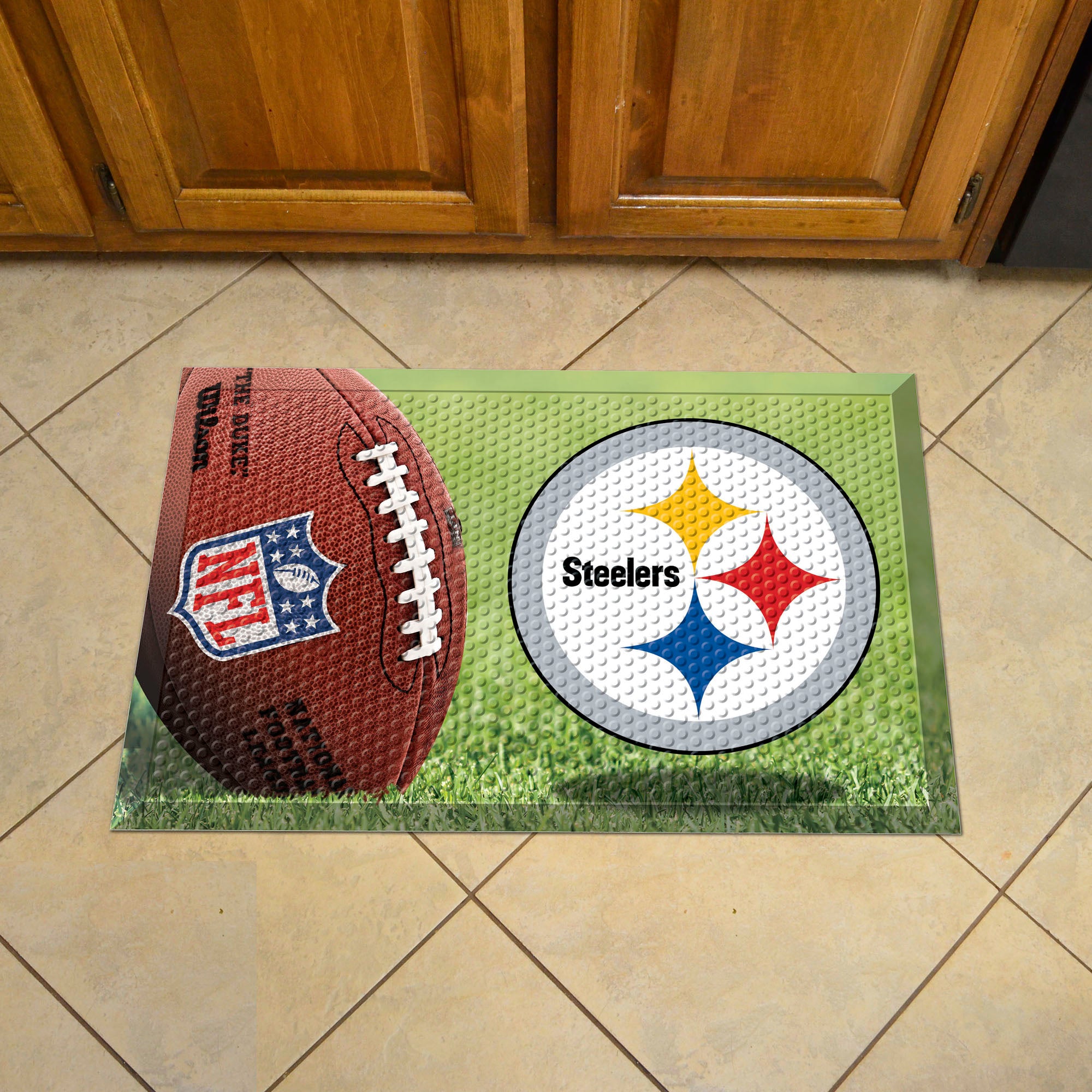 Pittsburgh Steelers Rubber Scraper Door Mat