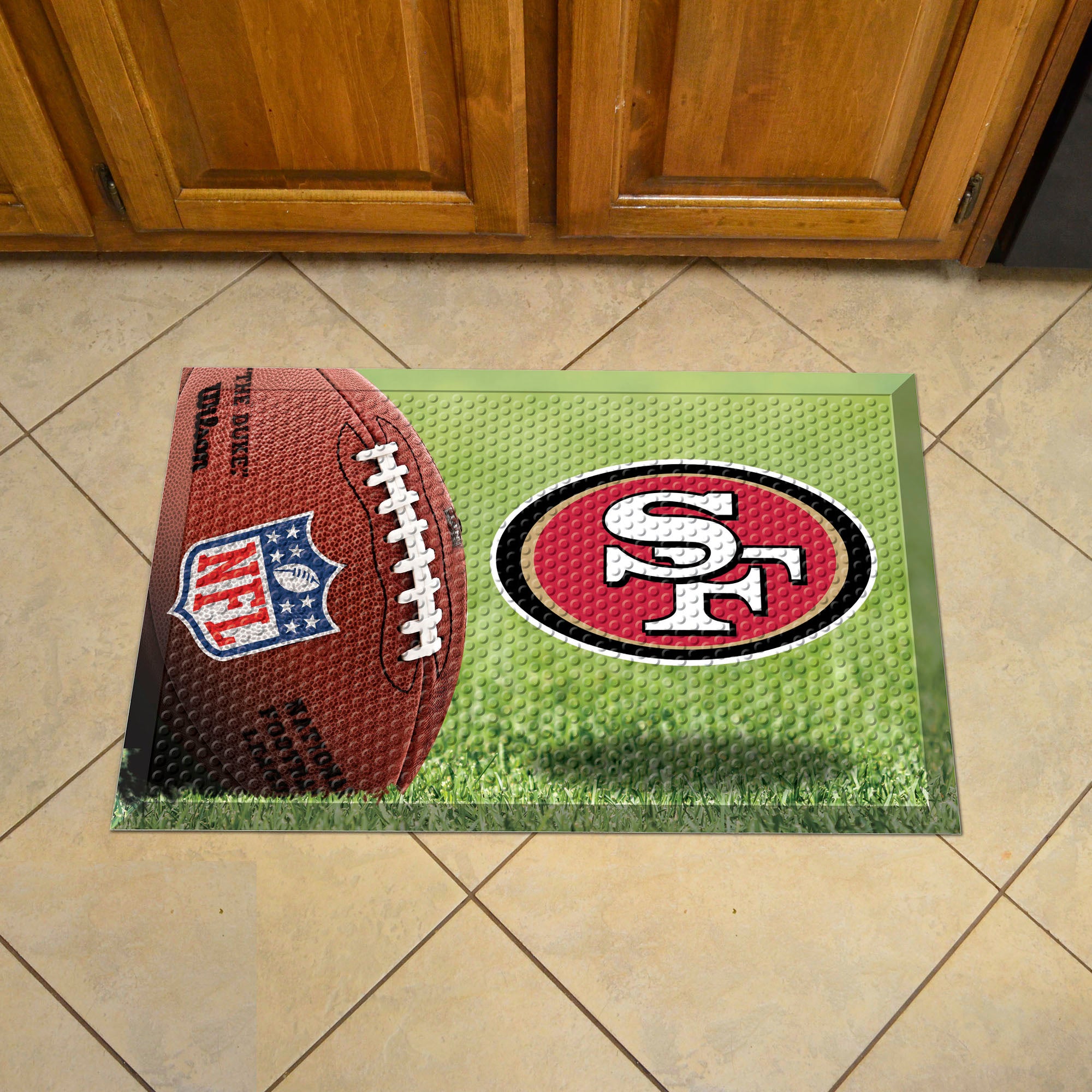 San Francisco 49ers Rubber Scraper Door Mat