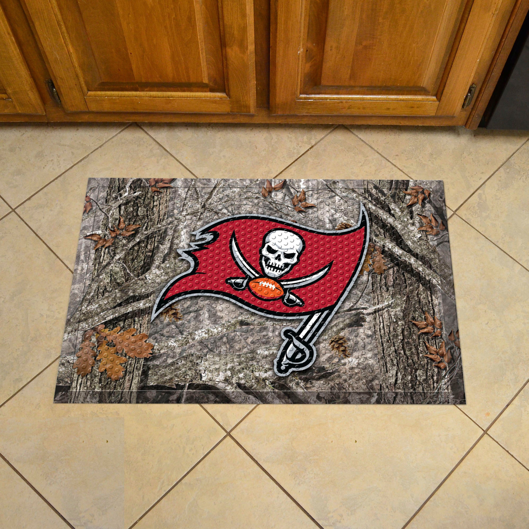 Tampa Bay Buccaneers Rubber Scraper Door Mat Camo