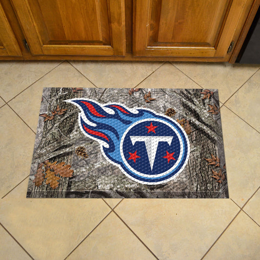 Tennessee Titans Rubber Scraper Door Mat Camo