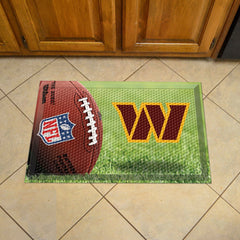 Washington Commanders Rubber Scraper Door Mat