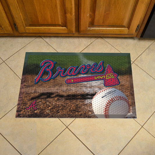 Atlanta Braves Rubber Scraper Door Mat - Atlanta Braves