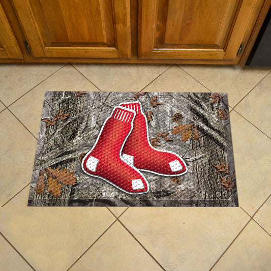 Boston Red Sox Rubber Scraper Door Mat Camo - Boston Red Sox