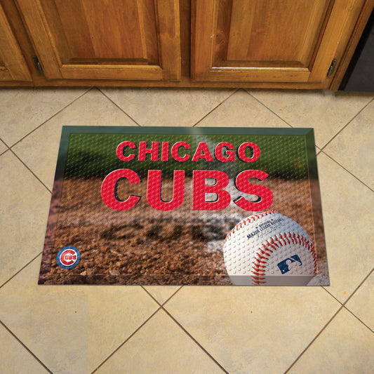 Chicago Cubs Rubber Scraper Door Mat - Chicago Cubs