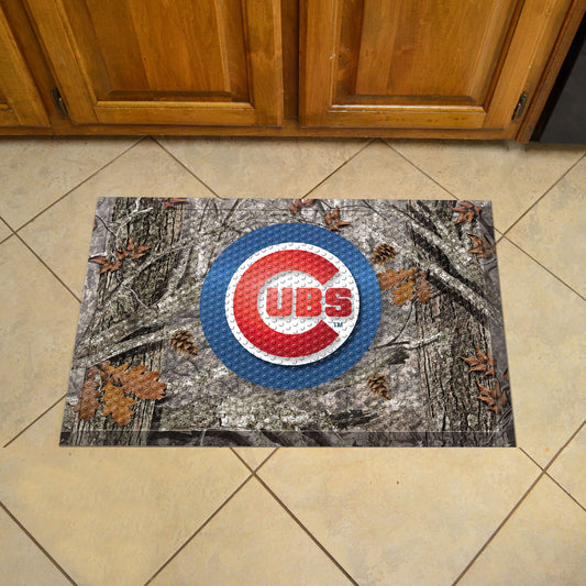 Chicago Cubs Rubber Scraper Door Mat Camo - Chicago Cubs