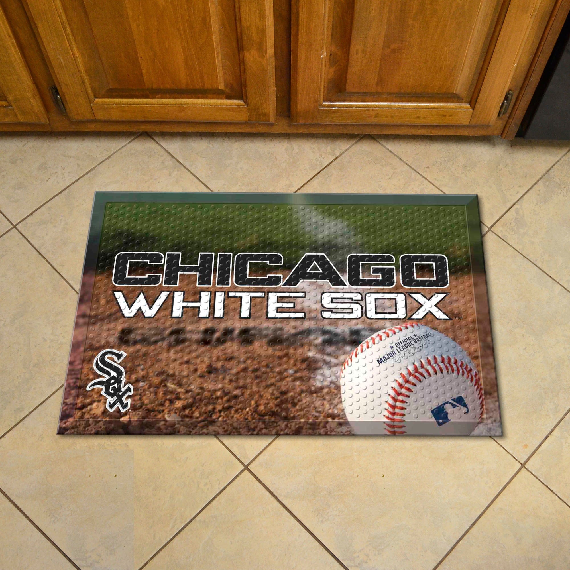 Chicago White Sox Rubber Scraper Door Mat - Chicago White Sox