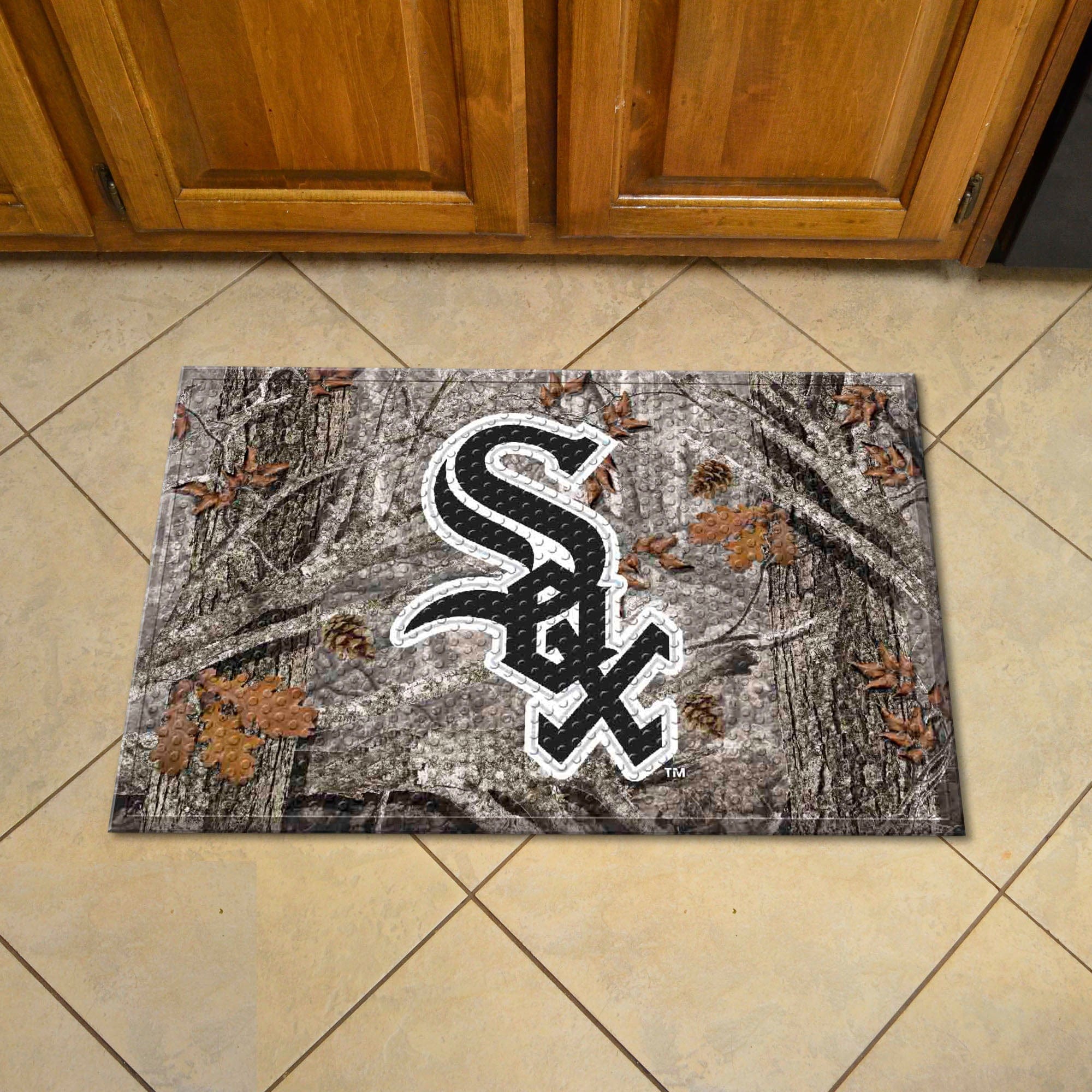 Chicago White Sox Rubber Scraper Door Mat Camo - Chicago White Sox