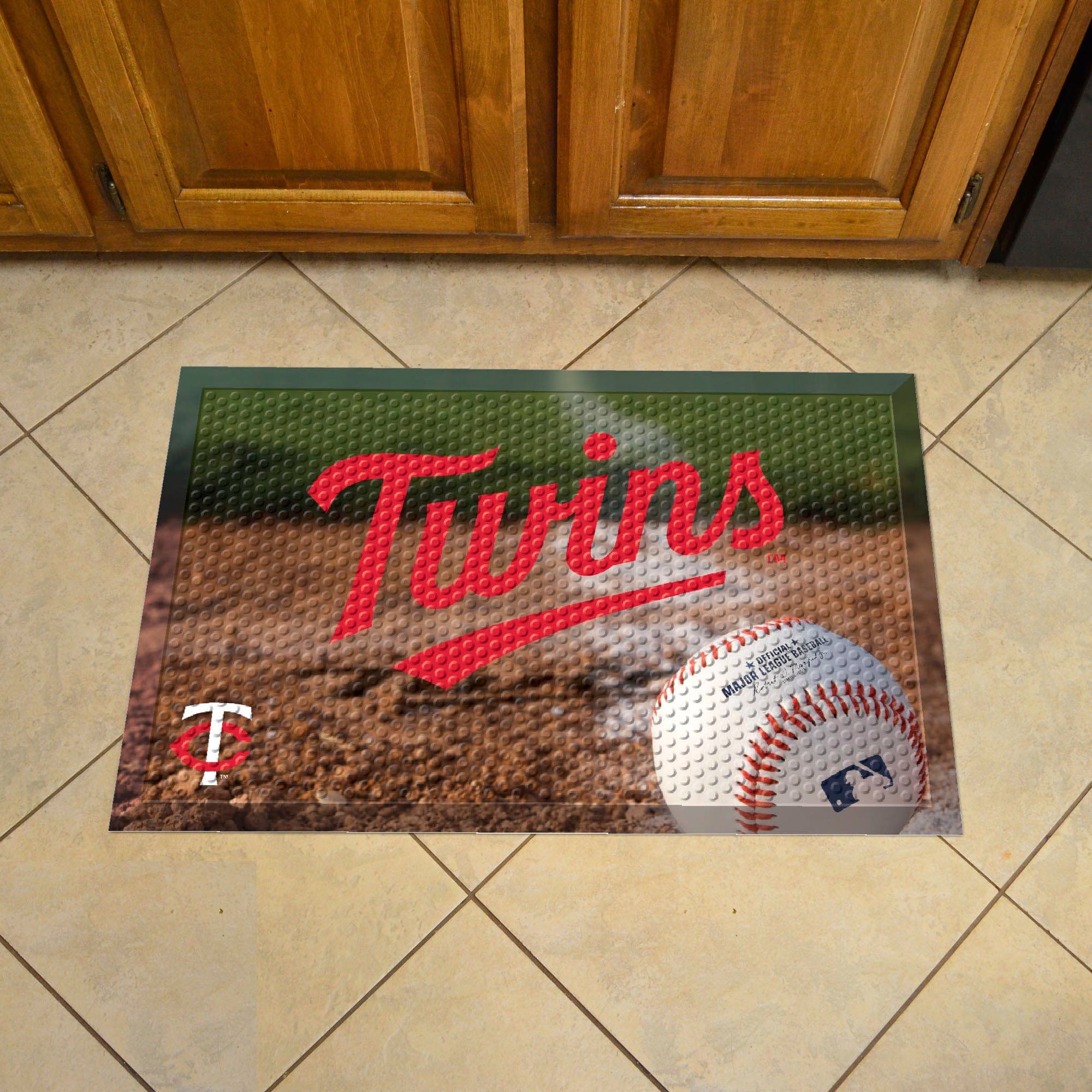 Minnesota Twins Rubber Scraper Door Mat - Minnesota Twins