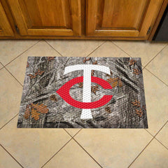 Minnesota Twins Rubber Scraper Door Mat Camo - Minnesota Twins