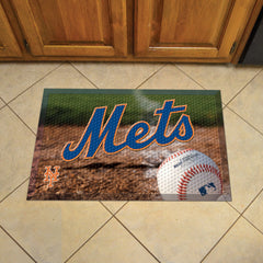 New York Mets Rubber Scraper Door Mat - New York Mets