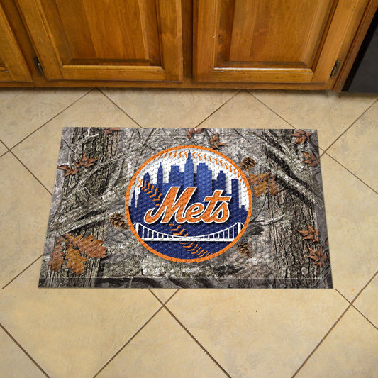 New York Mets Rubber Scraper Door Mat Camo - New York Mets