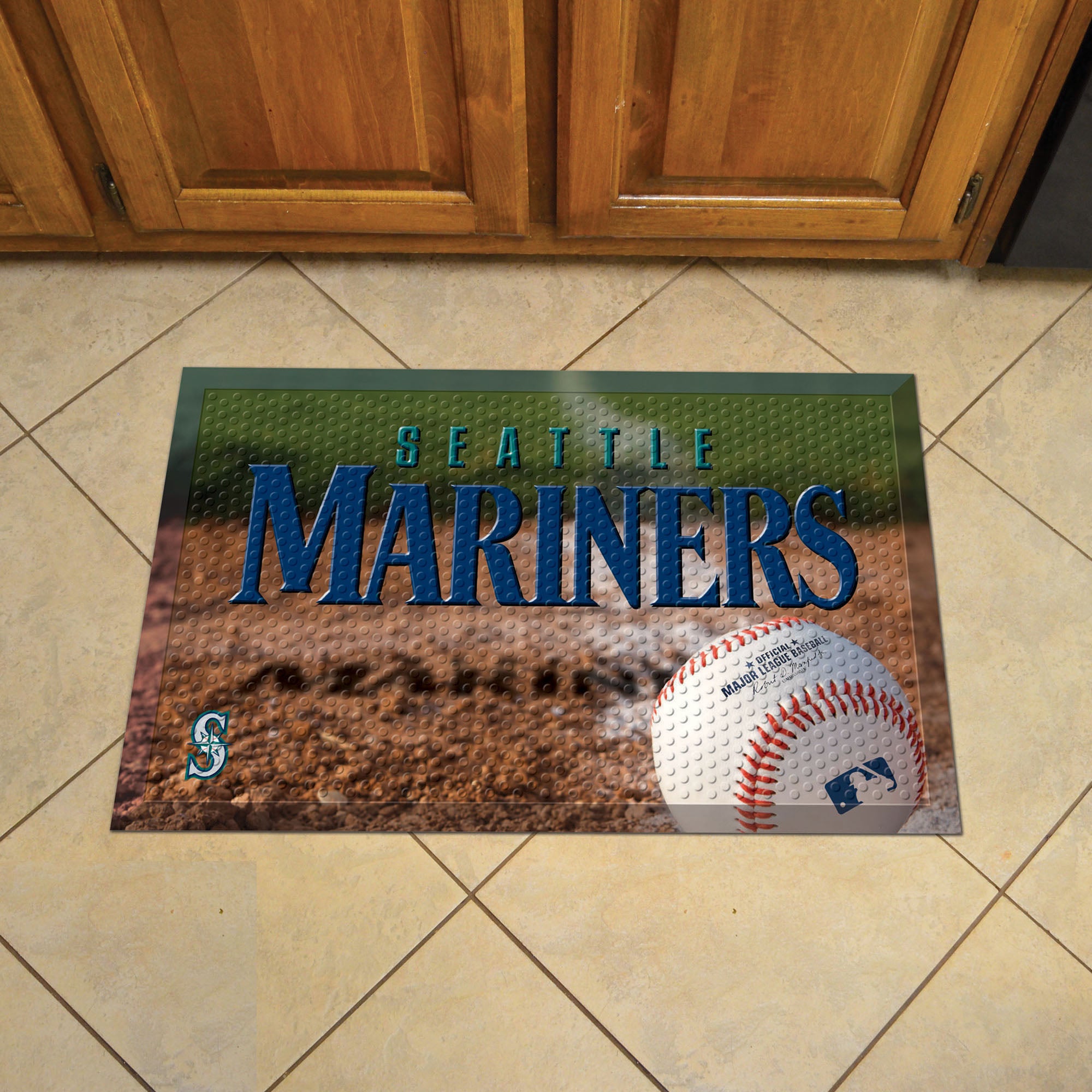 Seattle Mariners Rubber Scraper Door Mat