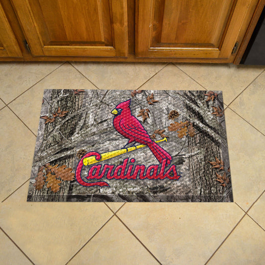 St. Louis Cardinals Rubber Scraper Door Mat Camo