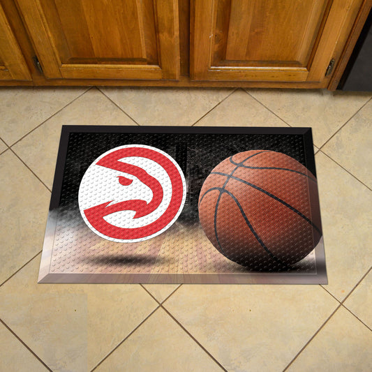 Atlanta Hawks Rubber Scraper Door Mat