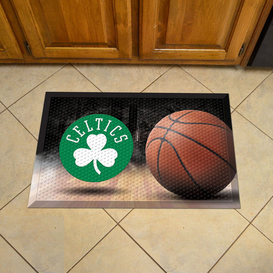 Boston Celtics Rubber Scraper Door Mat - Boston Celtics